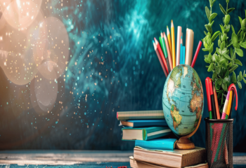 —Pngtree—a globe and pencils on_16057669